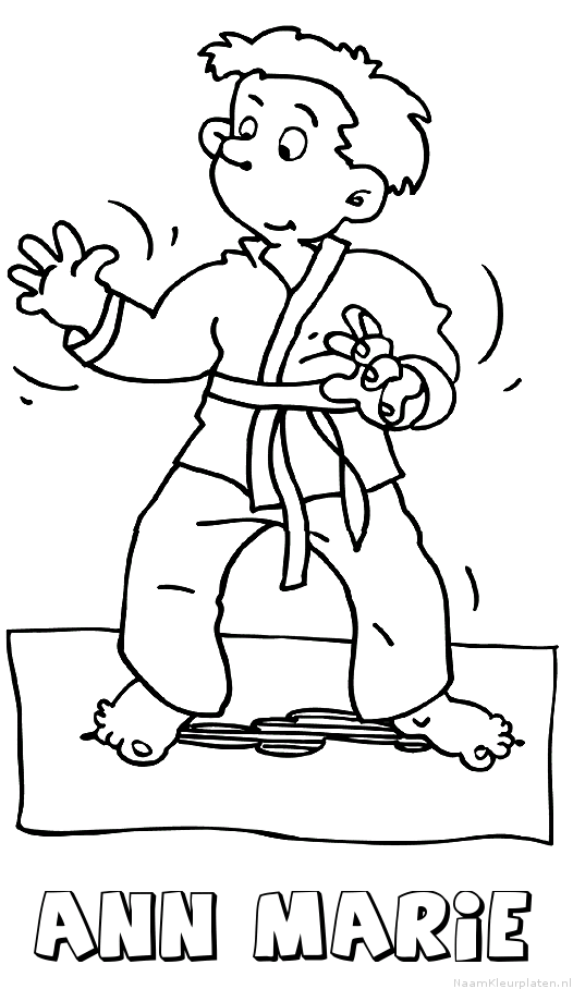Ann marie judo kleurplaat